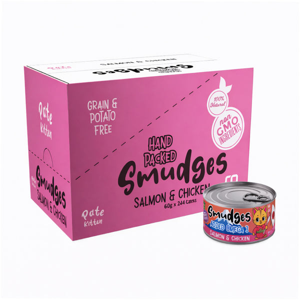 Smudges Salmon Pate Mixed with Shredded Chicken Kitten Wet Food