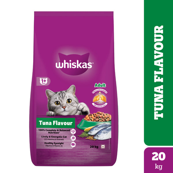 Whiskas Tuna in Jelly Meal and Tuna Flavour Adult Cat Wet & Dry Food Combo