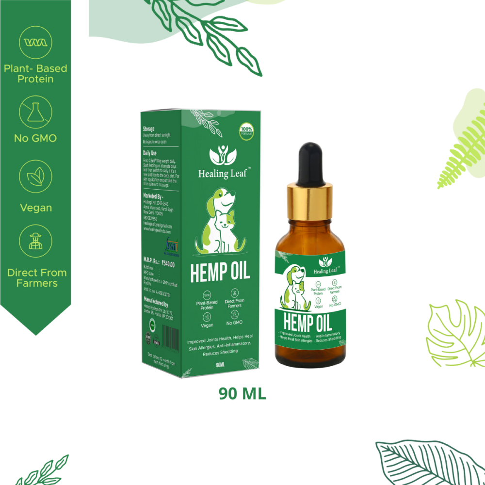 Healing Leaf Hemp Oil for Dogs and Cats Both-Health & Wellness Healing Leaf