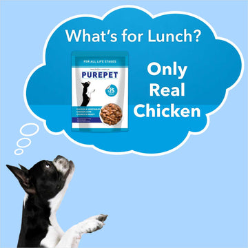 Purepet Chicken & Vegetable Adult Dog Dry and Wet Food Combo