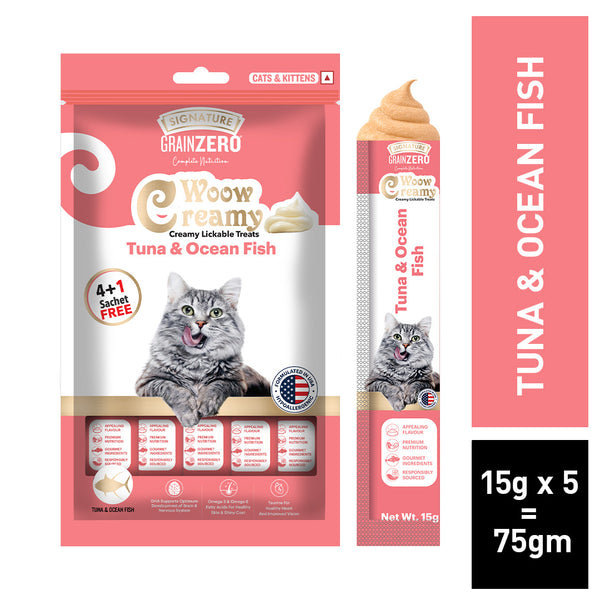 Signature Grain Zero Tuna and Ocean Fish Lickable Creamy Cat Treats