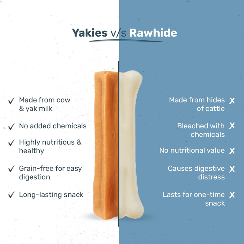 HUFT Yakies 100% Natural and Vegetarian Turmeric Gluten Free Chew Bone for Dogs Dog Treats + Others Heads Up for Tails
