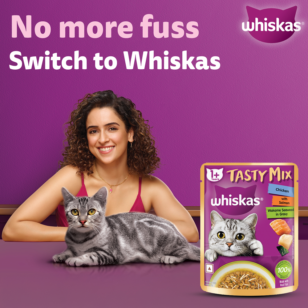 Whiskas Chicken With Salmon Wakame Seaweed in Gravy Tasty Mix Adult Cat Wet Food Cats-Wet Food Whiskas