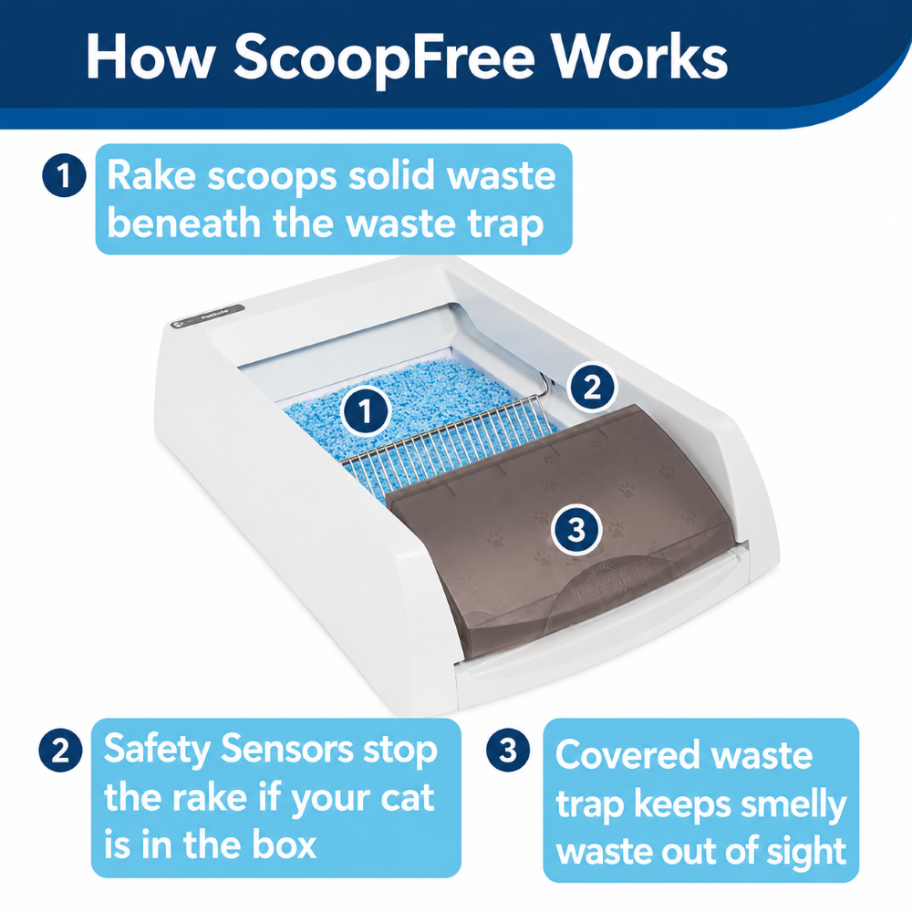 PetSafe ScoopFree 2022 Automatic Self Cleaning Litter Box for Cats Litter Supplies Petsafe Dropship