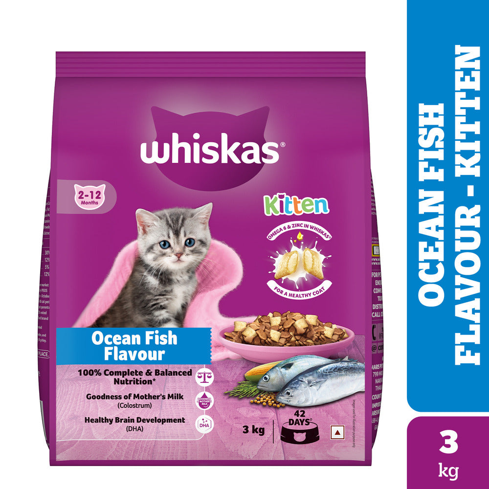 Whiskas Ocean Fish Kitten/Mother and Baby Cat Dry Food Cats- Dry food Whiskas 3kg