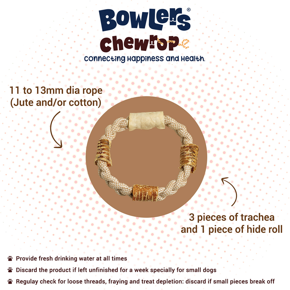 Bowlers Chewrope Donut Functional Dog Treats Dog Treats + Others Bowlers