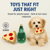 Talking Dog Club Pizza with Perrier Party Combo Plush Toy for Dogs (Red and Green) Dogs-Toys Talking Dog Club Dropship