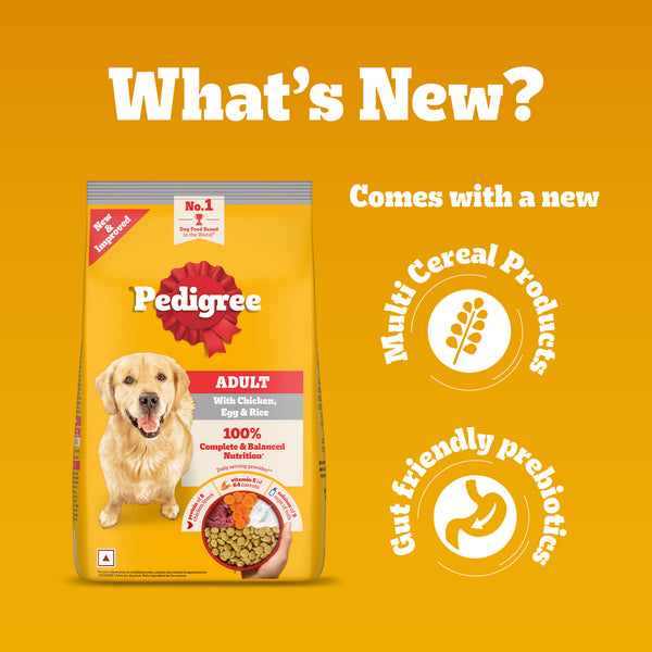 Pedigree Chicken, Egg and Rice Adult Dog Dry Food