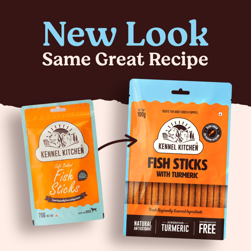 Kennel Kitchen Fish Sticks with Turmeric Dog Treats