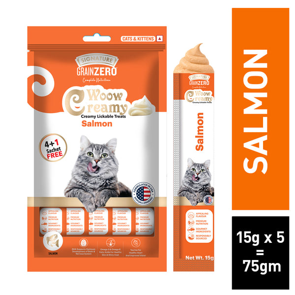 Signature Grain Zero Salmon Lickable Creamy Cat Treats
