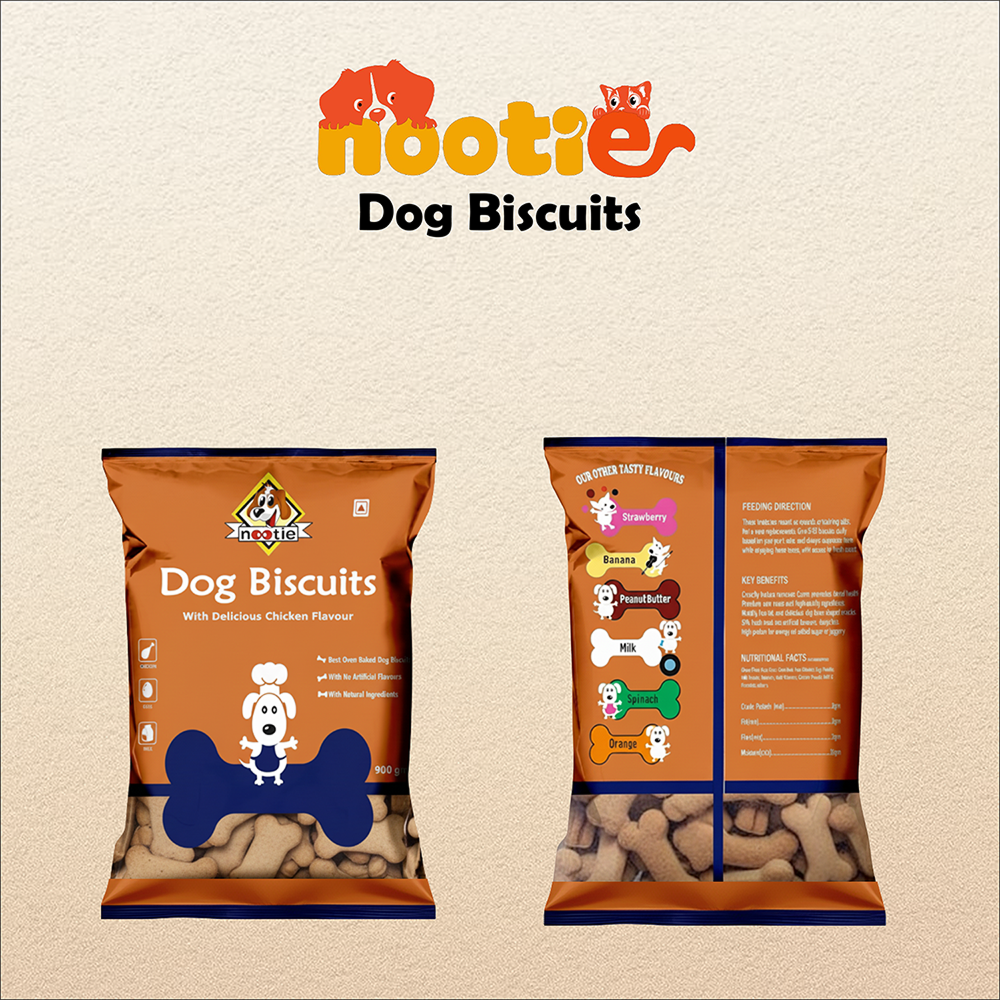 Nootie Chicken & Peanut Butter Flavour Biscuits Adult Dog Treats Dog Treats + Others Nootie
