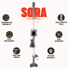 FurryLiving Sora Adjustable Floor to Ceiling with Scratching Posts, Condo and Hanging Toy Cat Tree Cats-Toys FurryLiving Dropship