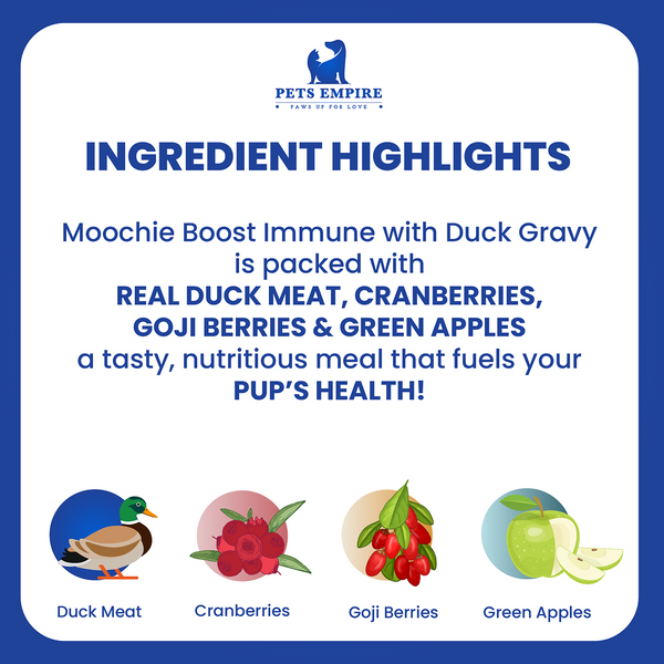 Moochie Boost Immune Casserole with Duck Gravy Adult Dog Wet Food