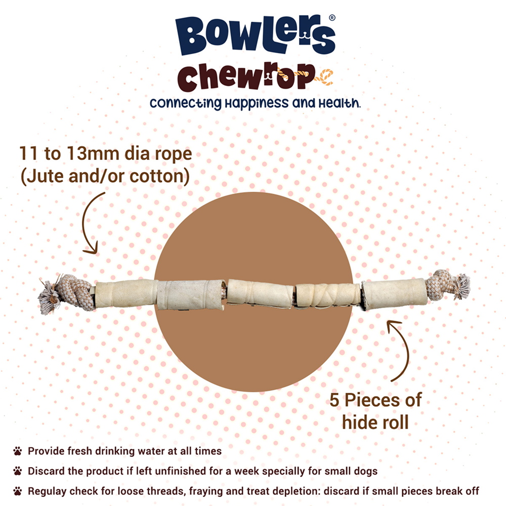 Bowlers Chewrope Caterpillar Functional Dog Treats Dog Treats + Others Bowlers