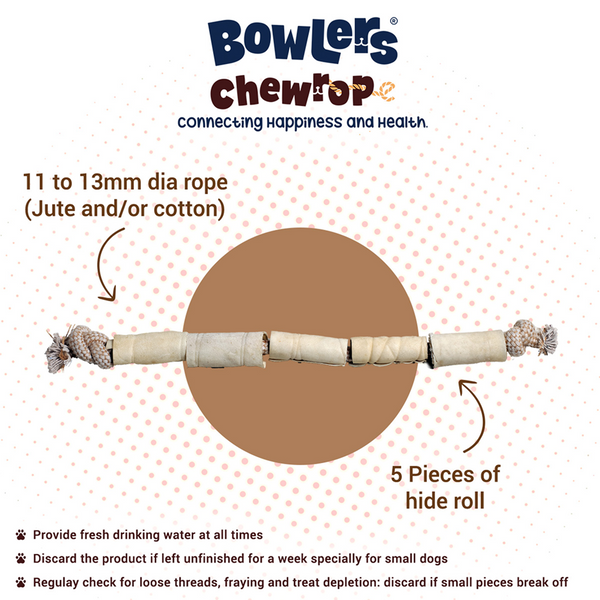 Bowlers Chewrope Caterpillar Functional Dog Treats