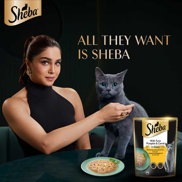 Sheba Tuna Pumpkin & Carrot In Gravy Rich Premium Adult Fine Cat Wet Food