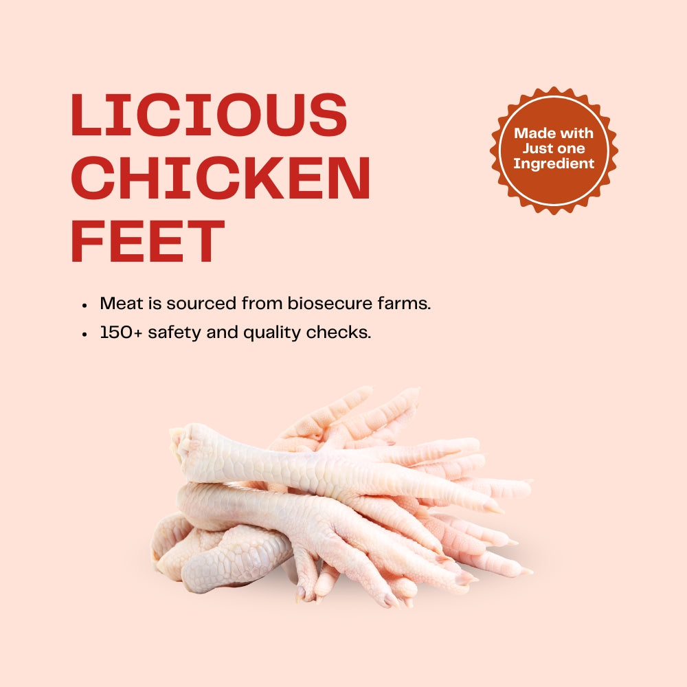 Pawfectly Made By Licious Dehydrated Chicken Heart and Feet Jerky Dog Treat Combo Dog Treats + Others Pawfectly Made By Licious
