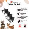 FurryLiving Foldable Pet Stair Ramp for Dogs and Cats (Black) Both-Furniture FurryLiving Dropship