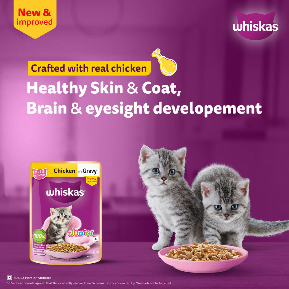 Whiskas Chicken in Gravy Meal Kitten Wet Food Cats-Wet Food Whiskas