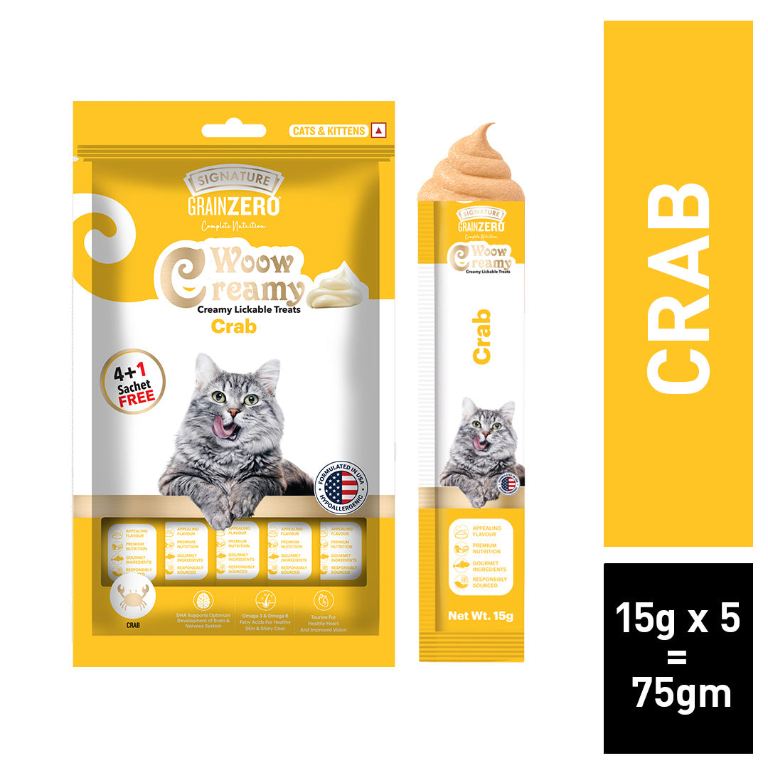 Signature Grain Zero Crab Lickable Creamy Cat Treats Cats-Treats & Others Signature