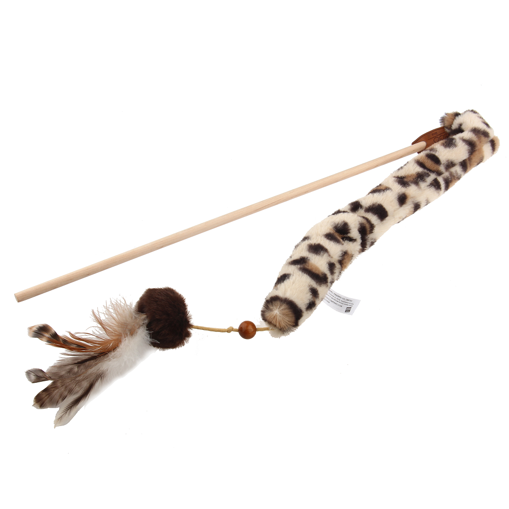 GiGwi Feather Teaser Eco Line Plush Tail Toy for Cats Cats-Toys GiGwi