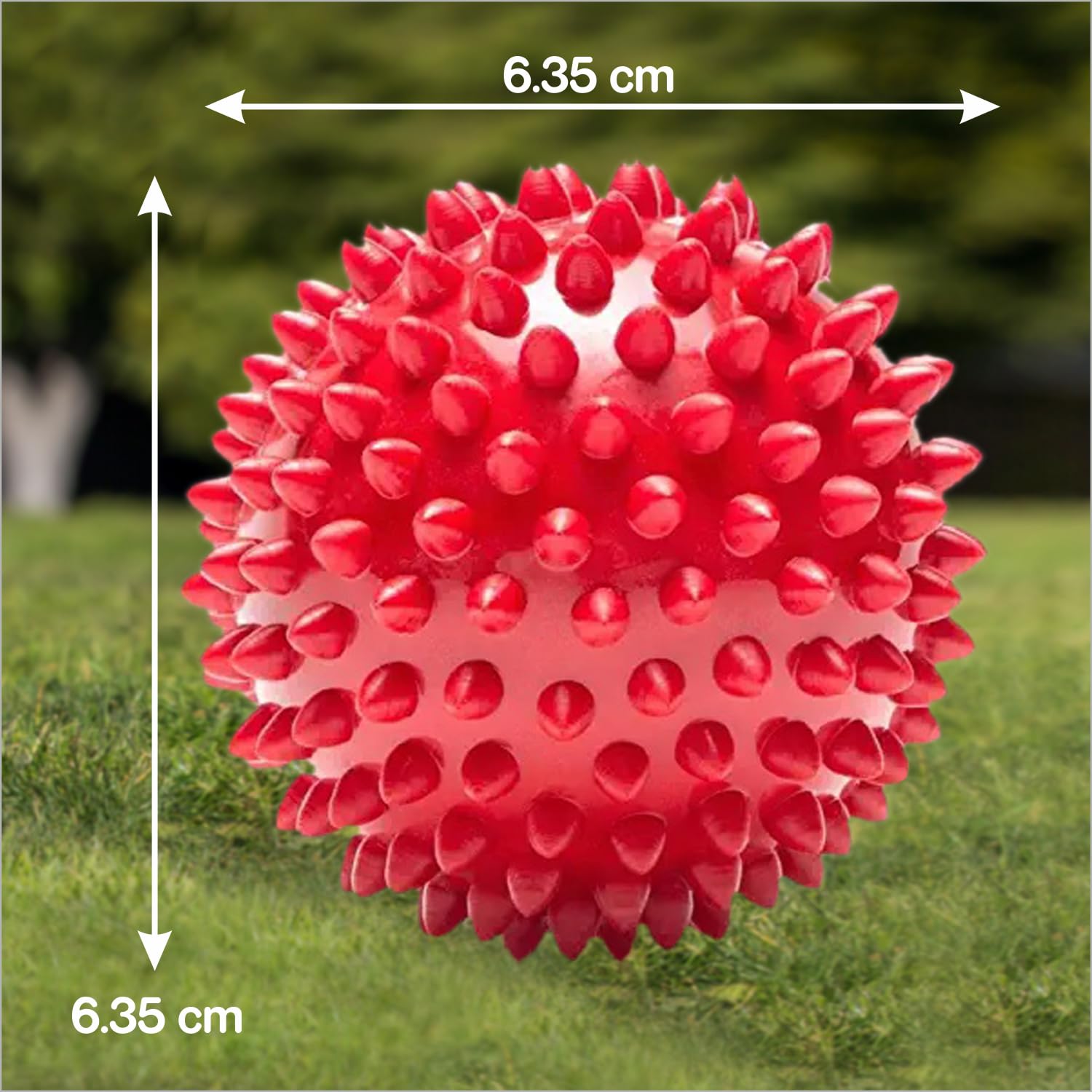 Drools Non Toxic Rubber Stud Spike Hard Ball Chew Teething Toy for Puppies and Dogs | For Aggressive Chewers Dogs-Toys Drools