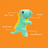 Kibbo Non Toxic & Durable Soft Stuffed Dinosaur Chew Toy for Dogs and Cats (Green/Yellow)