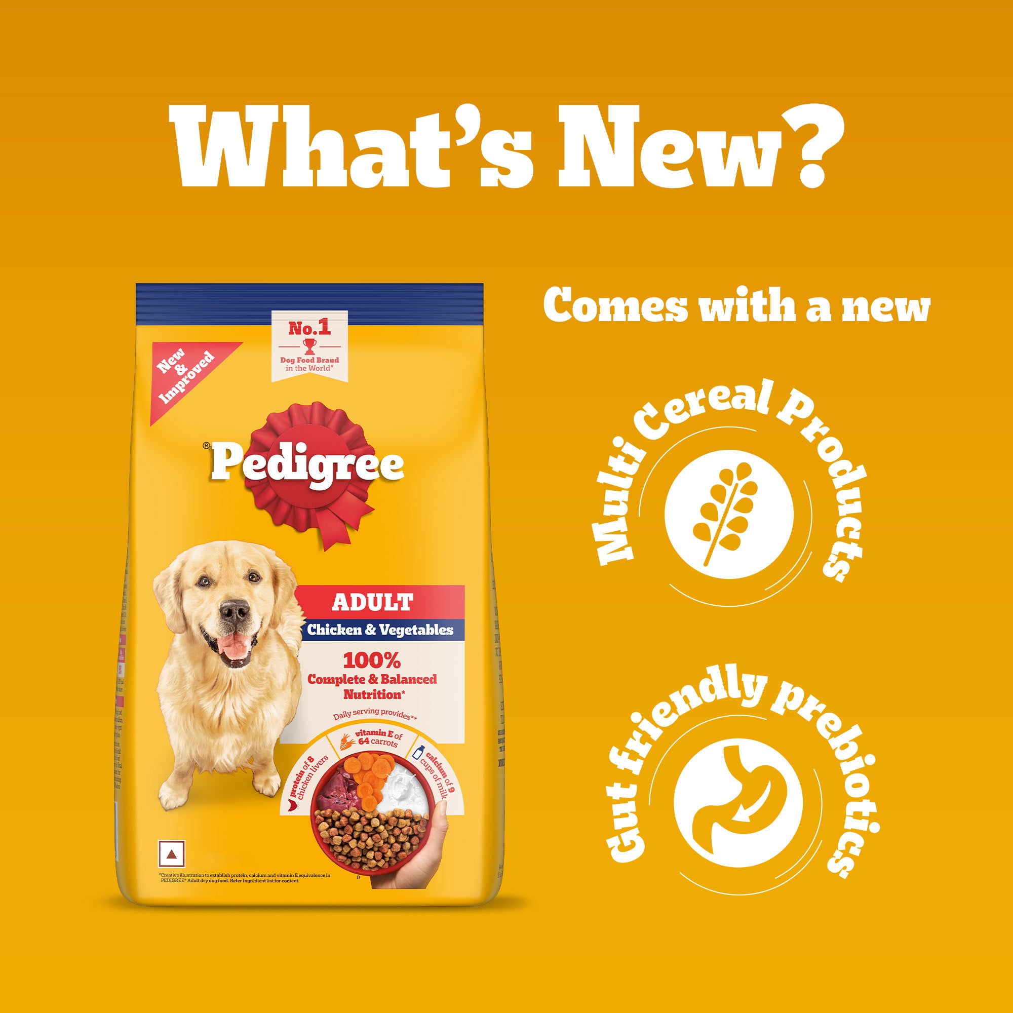 Pedigree Chicken and Vegetables Adult Dog Dry Food Dogs- Dry Food Pedigree