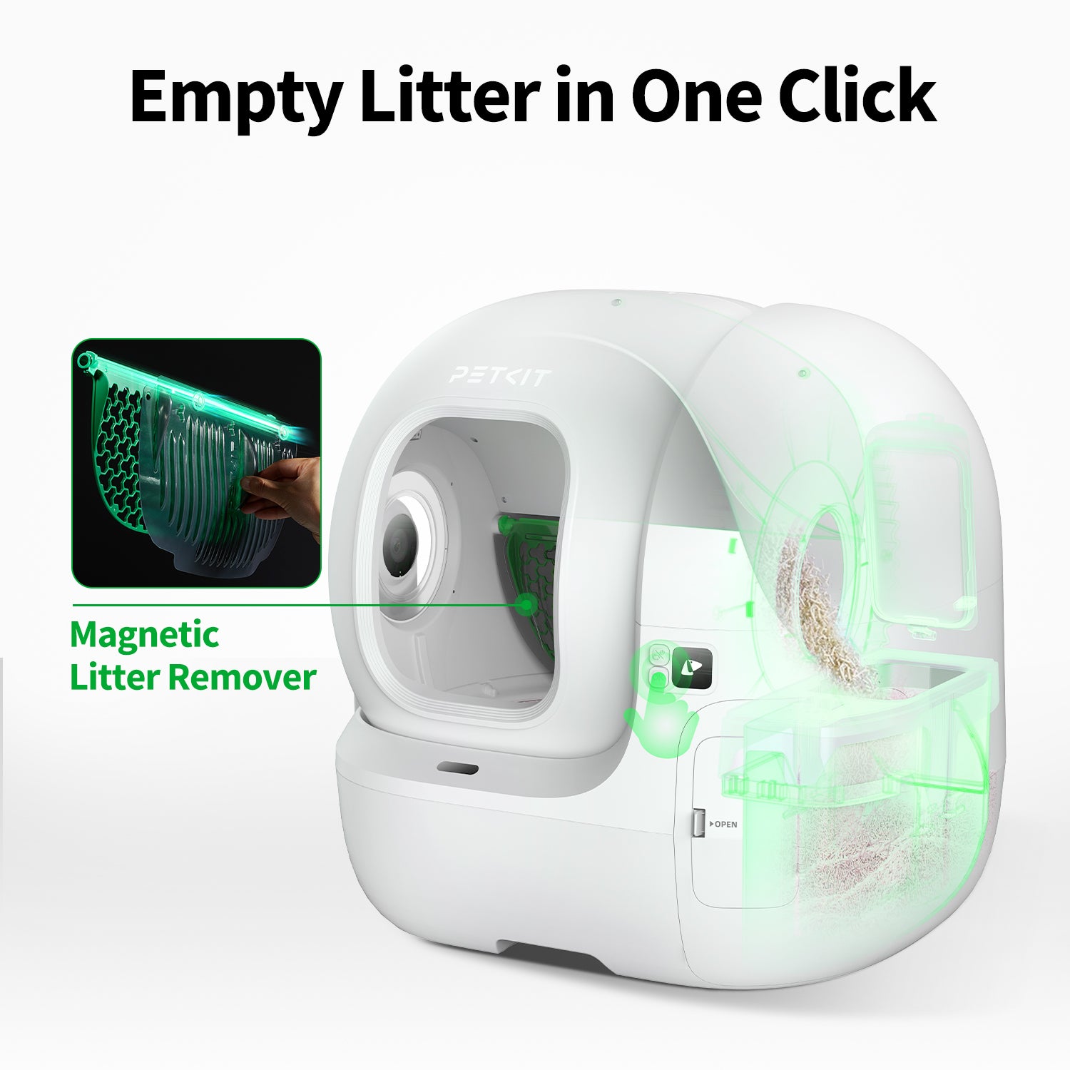 Petkit Purobot Max Pro Automatic Self Cleaning Litter Box for Cats (White) Litter Supplies Petkit Dropship