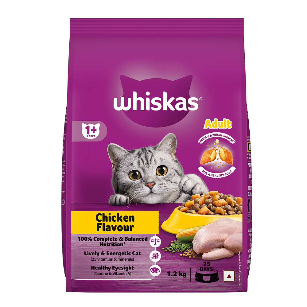 Whiskas Chicken Flavour Cat (Adult 1+) Dry Food Cats- Dry food Whiskas
