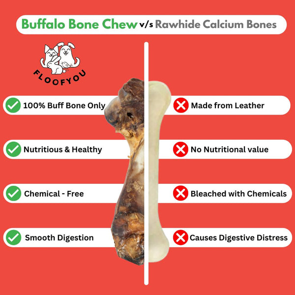 FloofYou Air Dried Buffalo Marrow Bone Chew Dog Treats