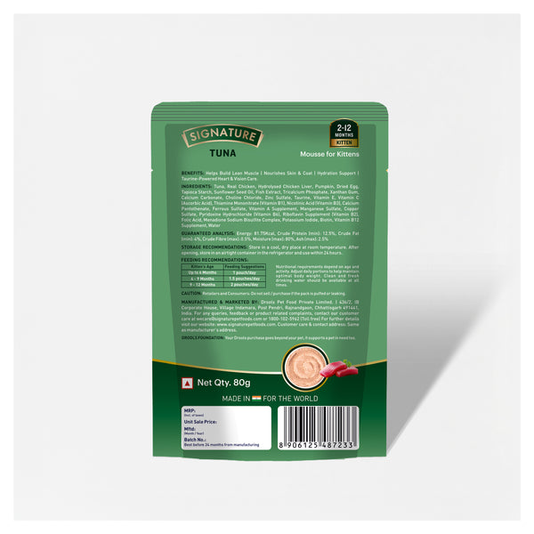 Signature Grain Zero Tuna Mousse Kitten Cat Wet Food