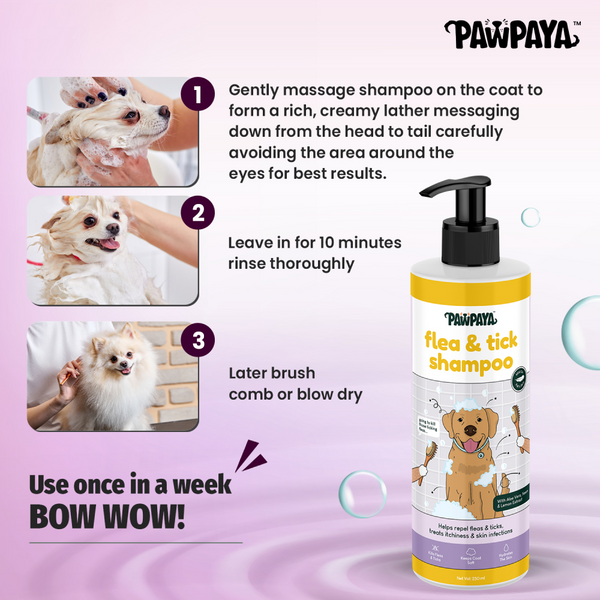 Pawpaya Flea & Tick Shampoo for Dogs