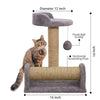 Furrlovers Soft Fur & Dual Jute Rope Scratching Post Tree for Cats (Grey) Cats-Toys Furrlovers Dropship