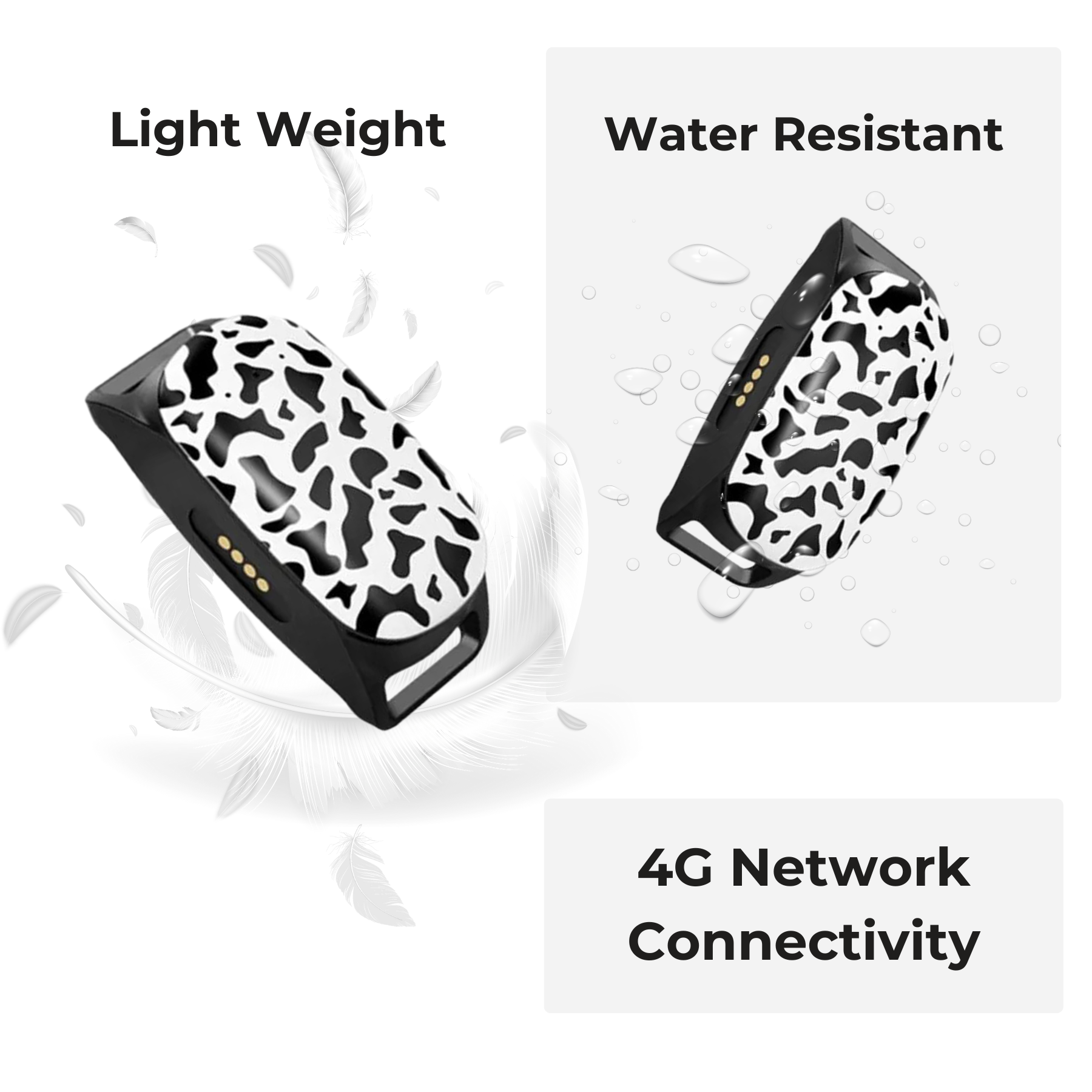 FeTaca G61 Smart 4G GPS Waterproof Collar Tracker with 12months Free Tracking & App Subscription for Dogs and Cats (White) Both-Collar, Leashes, harnesses FeTaca Dropship