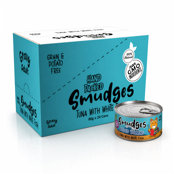 Smudges Tuna with White Fish in Gravy Adult Cat Wet Food