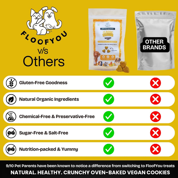 Floofyou Classic Banana Vegan Oven Baked Cookie Dog Treats