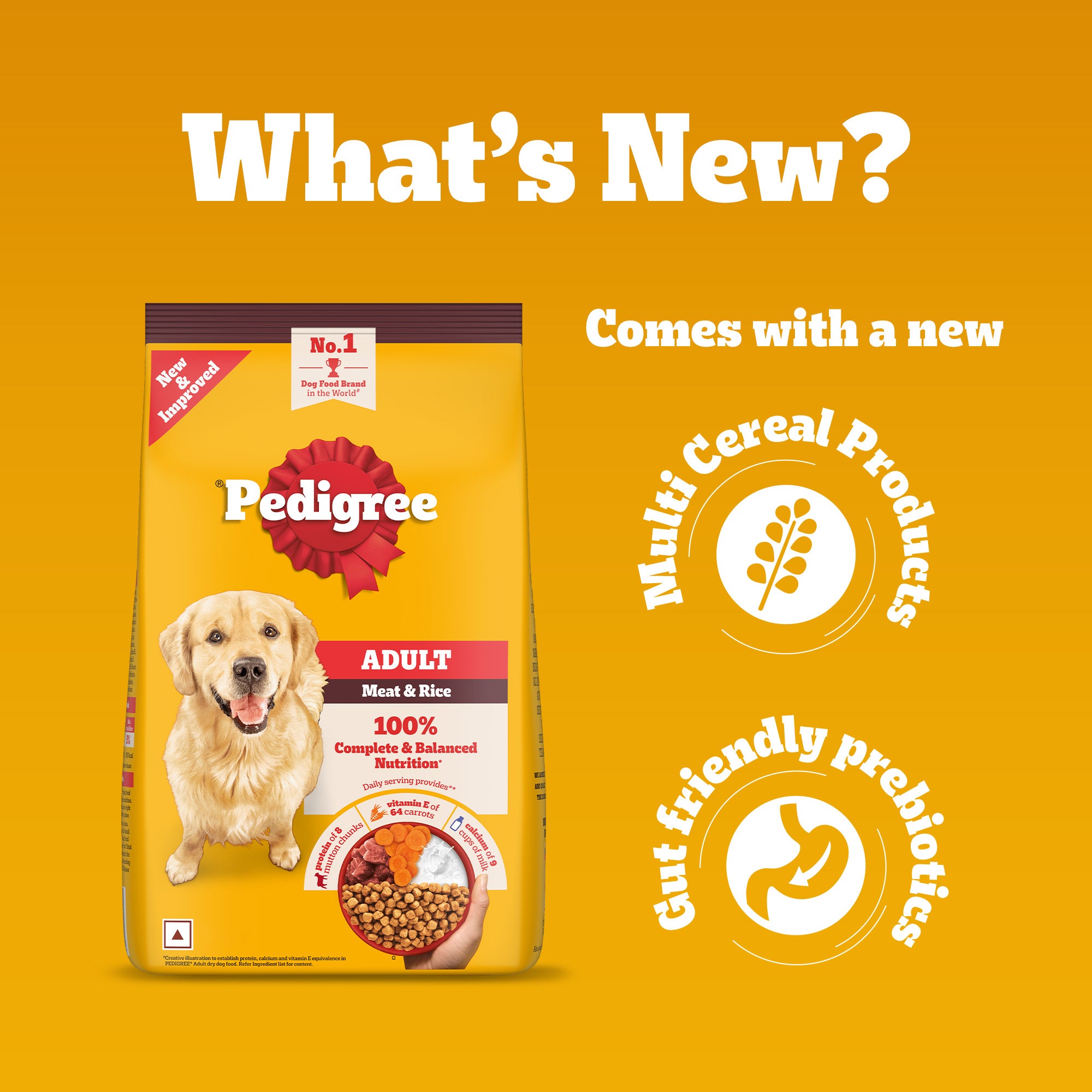 Pedigree Meat & Rice Adult Dog Dry Food Dogs- Dry Food Pedigree