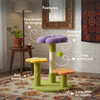 FurryLiving Petunia Multi Level Cat Tree with Scratching Post and Hanging Toy for Cats & Kittens Cats-Toys FurryLiving Dropship