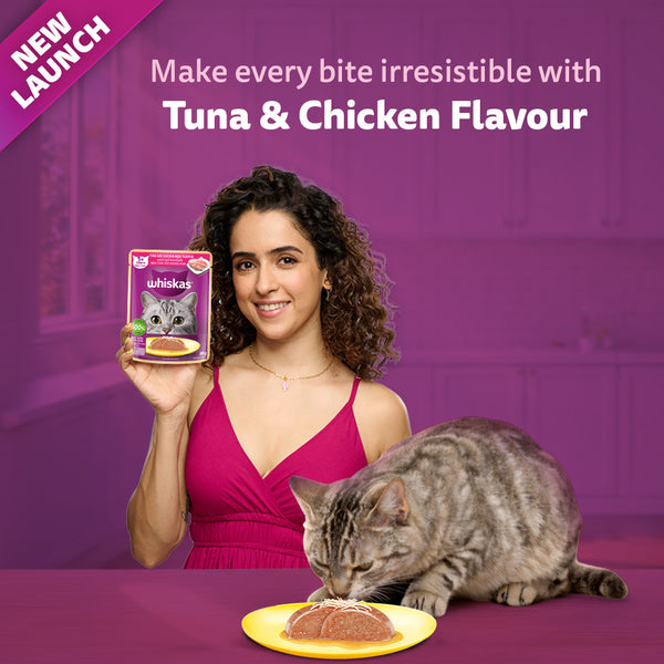 Whiskas Junior Tuna and Chicken Meat in Jelly Flavour Adult (1+ years) Cat Wet Food