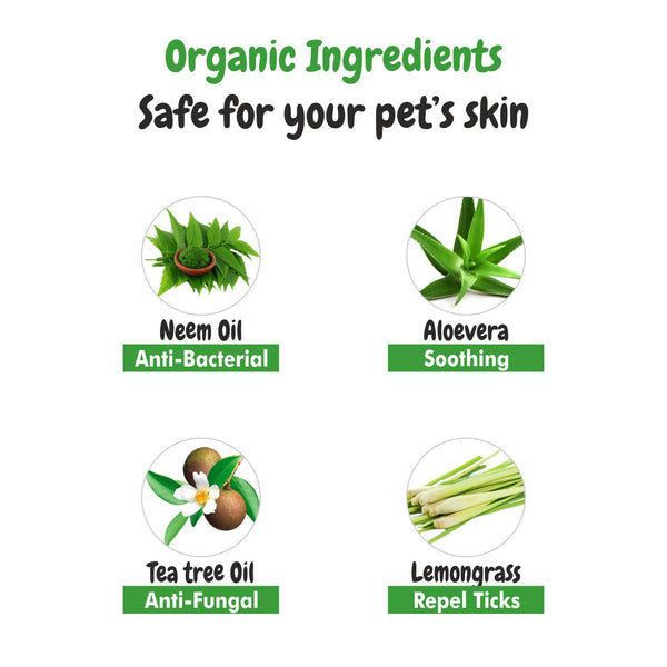 Bscly Neem Cleanse Herbal Shampoo for Cats & Dogs