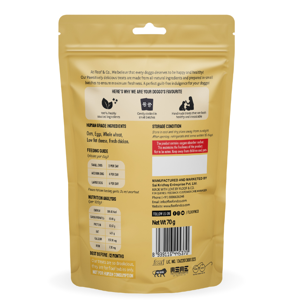 Floof & Co Classic Chicken Cheese Dog Treats (Buy 1 Get 1) Dog Treats + Others Floof & Co