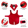 PawsIndia Red & White Tuxedo Suit for Dogs Dogs-Clothing & Accessories Pawsindia Dropship