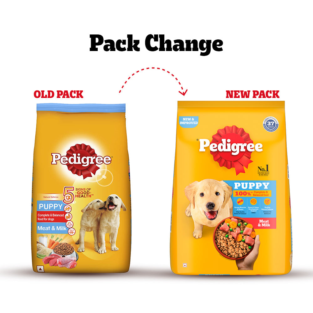 Pedigree Meat & Milk Puppy Dog Dry Food (Buy 1 Get1) (Limited Shelf Life)