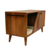 FurryLiving Benji Cabinet with Cushion for Small Dogs and Cats (Honey/Cream Cushion)