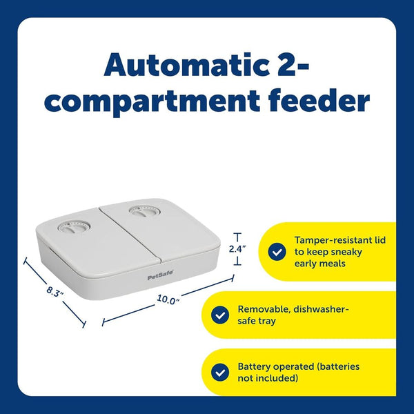PetSafe 2 Meal Automatic Pet Feeder for Dogs and Cats
