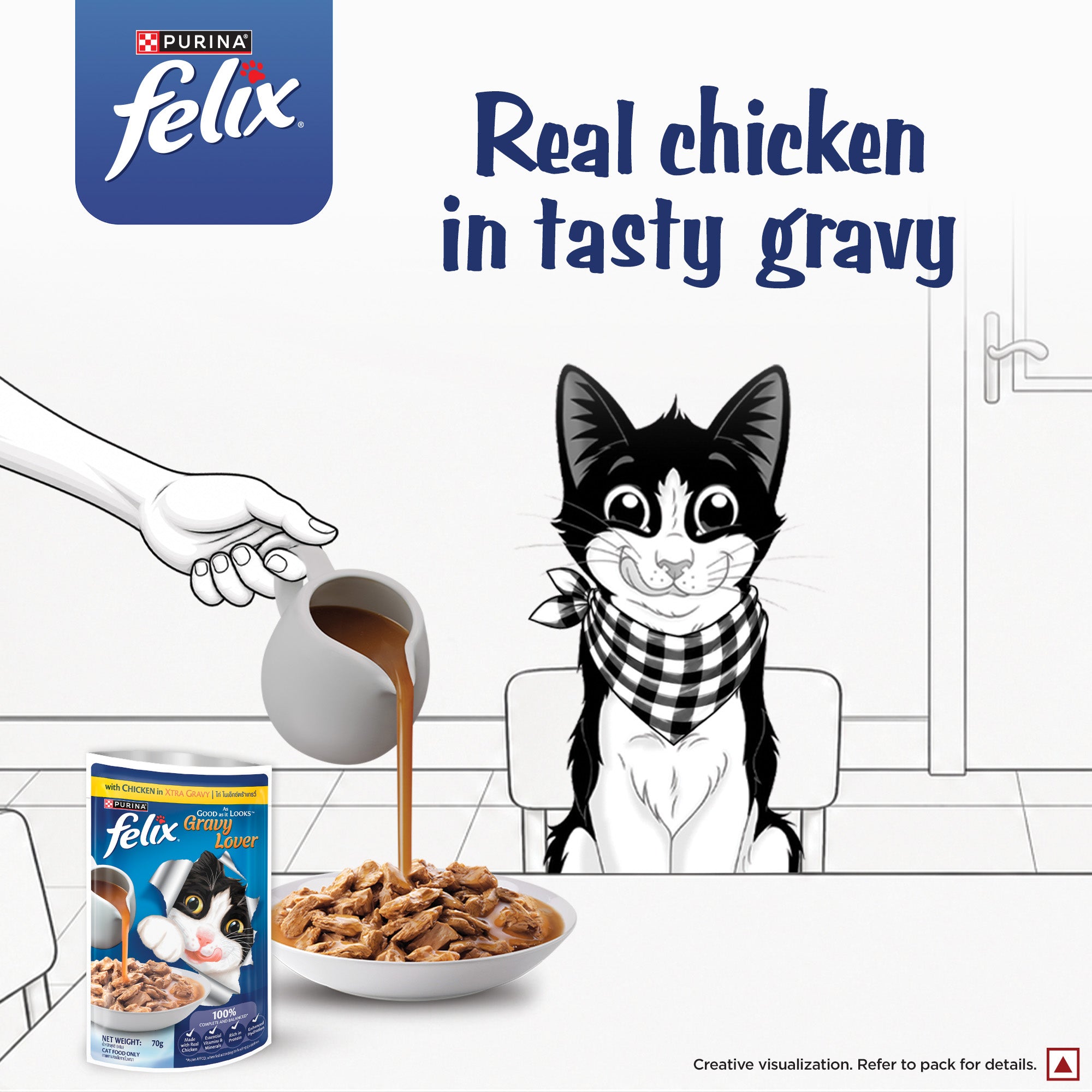 Purina Felix Gravy Lover Chicken Chunks Adult Complete and Balanced Cat Wet Food Cats-Wet Food Felix