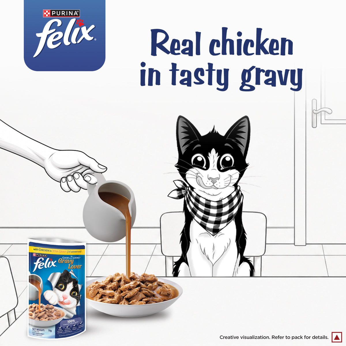 Purina Felix Gravy Lover Chicken Chunks Adult Complete and Balanced Cat Wet Food Cats-Wet Food Felix
