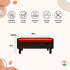 FurryLiving Hibachi Bed with Storage for Dogs (Dark Brown/Red Cushion) Both-Furniture FurryLiving Dropship