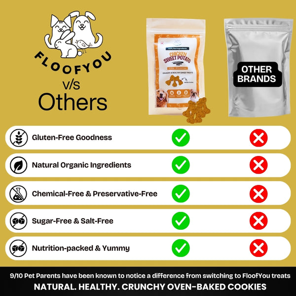 Floofyou Chicken Sweet Potato Oven Baked Cookie Dog Treats